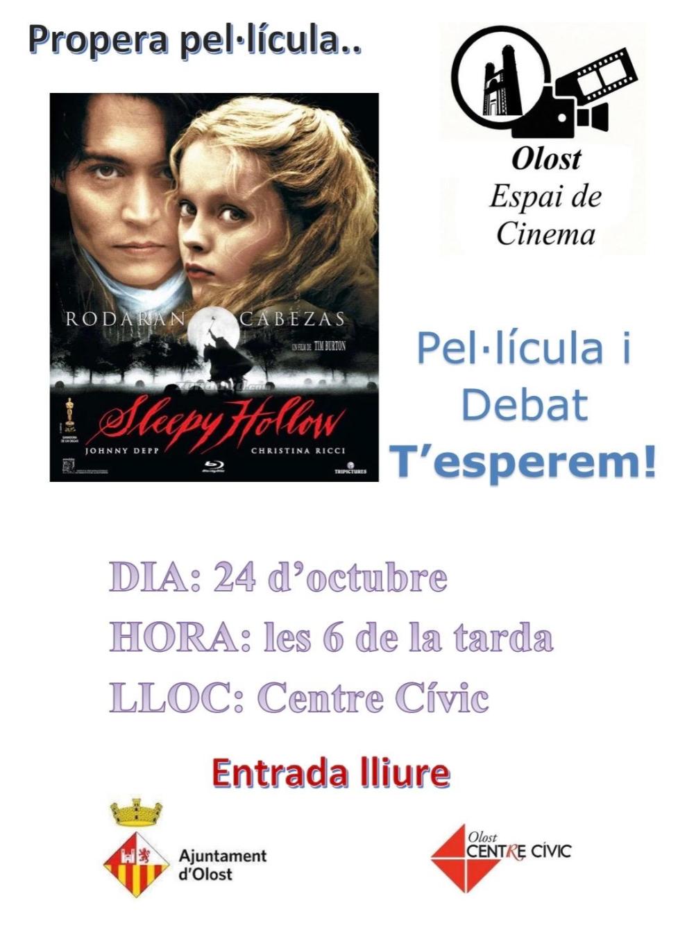 Projecció de la pel·lícula i debat d'Sleepy Hollow, de Tim Burton